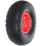 Колесо к тачке 10» 3,50-4 (ось 16мм) вспененный полиуретан