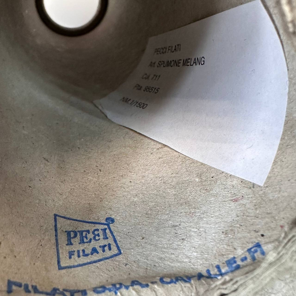 SPUMONE - Pecci Filati; 22% альпака, 39% меринос, 25% акрил, 14% п/а; 150м/100гр; col. 711, цвет: бежевый, букле; S715