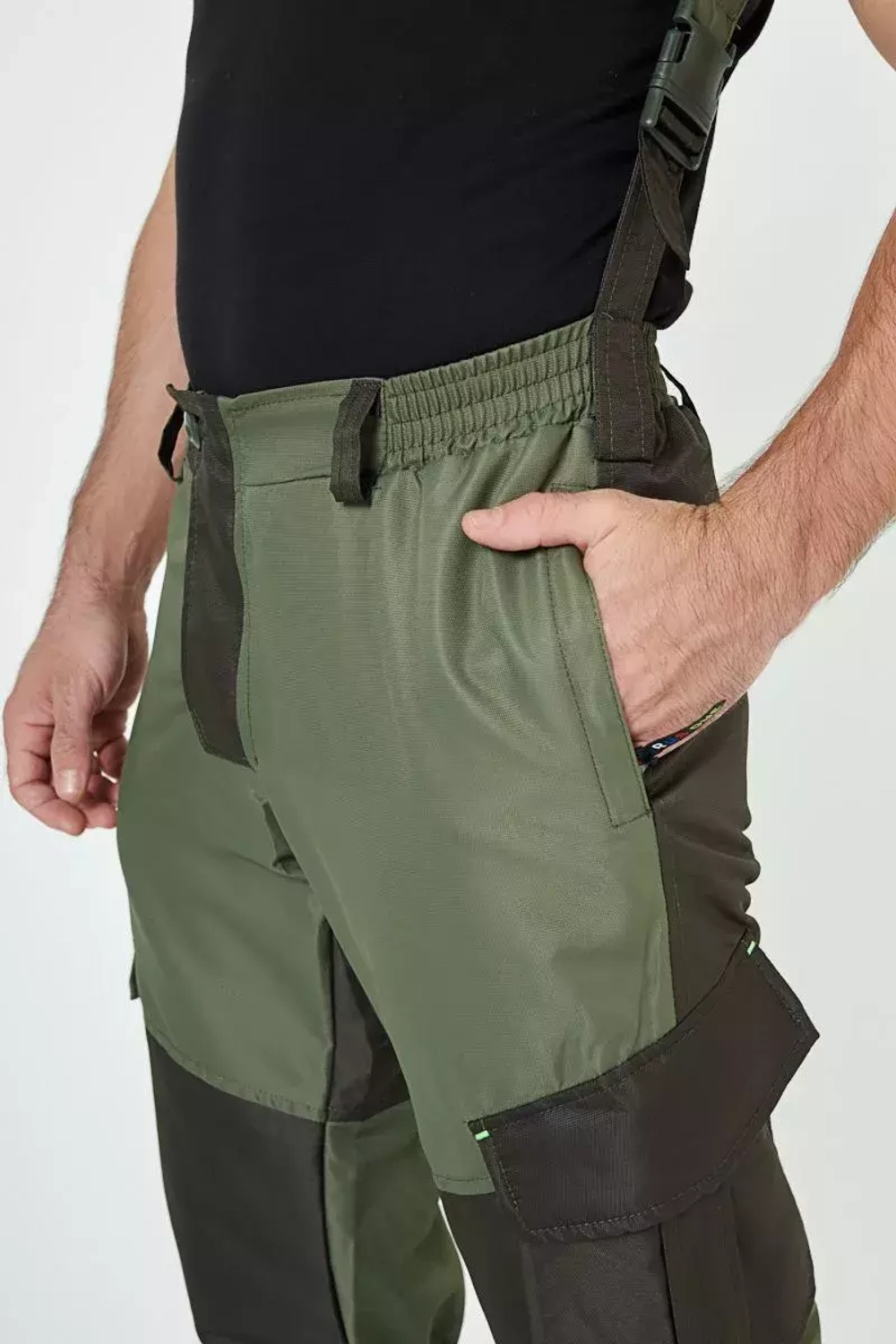 Демисезонный мужской костюм Onerus Горный -5 (Таслан,Флис) Тёмный хаки