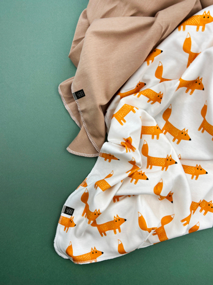 Сет из 2-х пеленок LooJoo Лисы / Карамель