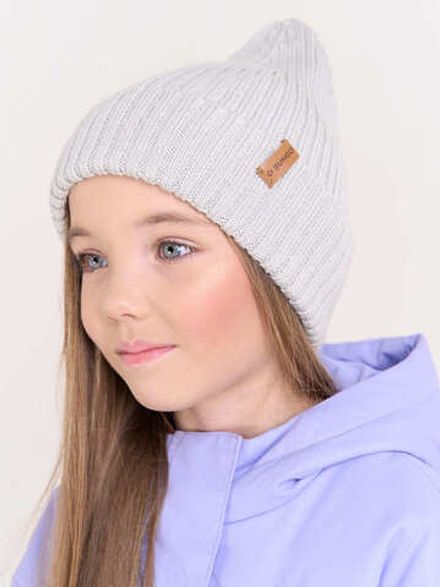 Шапка свечка из смесовой шерсти однослойная "Жемчуг"