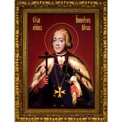 Павел I, Святой Царь-мученик. Икона на холсте.