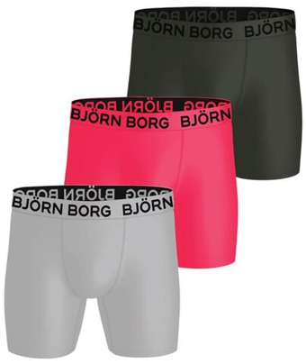 Мужские спортивные боксеры Björn Borg Sports Microfiber 3P - разноцветный