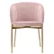 Стул Coral велюр пыльная роза с золотыми ножками