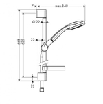 Душевой набор Hansgrohe Croma 100 Vario 27772000 Unica'C