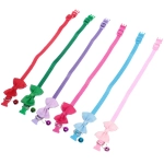 Ошейник с колокольчиком 1*19-32см «Zoo City-Классическая бабочка» микс цветов (минивложение 12шт)