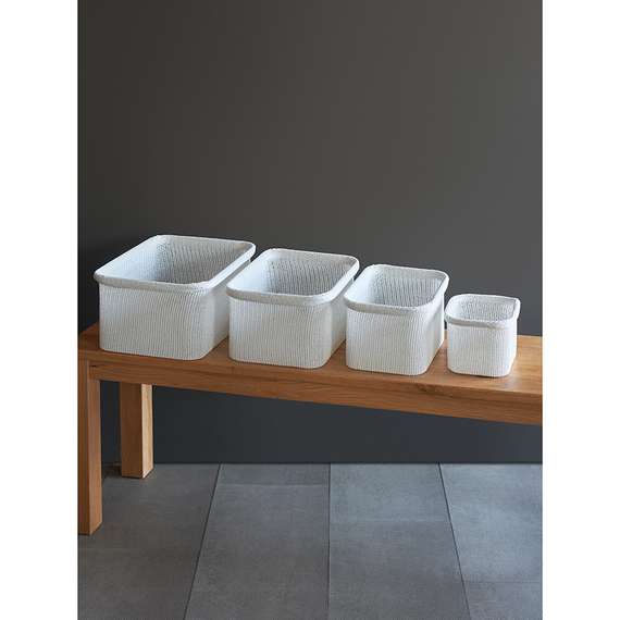 Набор из 4-х корзин для хранения sustainable collection, молочный