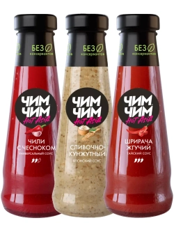 Чили с Чесноком, Сливочно-Кунжутный, Шричача 210 г * 3 шт