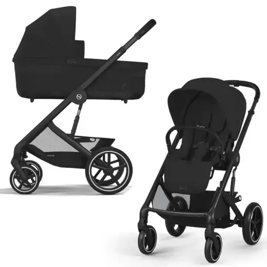 Коляска 2 в 1 Cybex Balios S Lux 2025 (Moon black/Black)