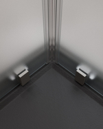 Душевой уголок Cezares MOLVENO-A-22-90+20-P-GM, 110х110х195, профиль оружейная сталь, стекло Punto