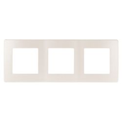 Рамка для розеток и выключателей ЭРА Серия 12 12-5103-15 на 3 поста, Сатин, перламутр