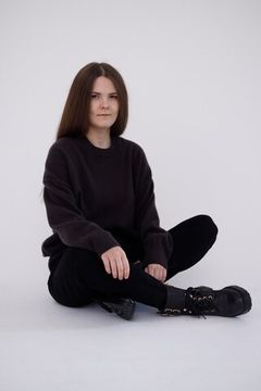 Джемпер Л.Т., 100% шерсть ягнёнка, цвет графит.