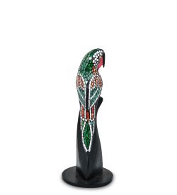 23-028-03 Н-р статуэток из трех «Попугай» дерево+стекл.мозаика (50,40,30 см)