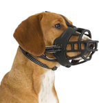 Намордник Muzzle Flex, резина, M (25 см, длина лобного ремня до 19 см), чёрный, Trixie