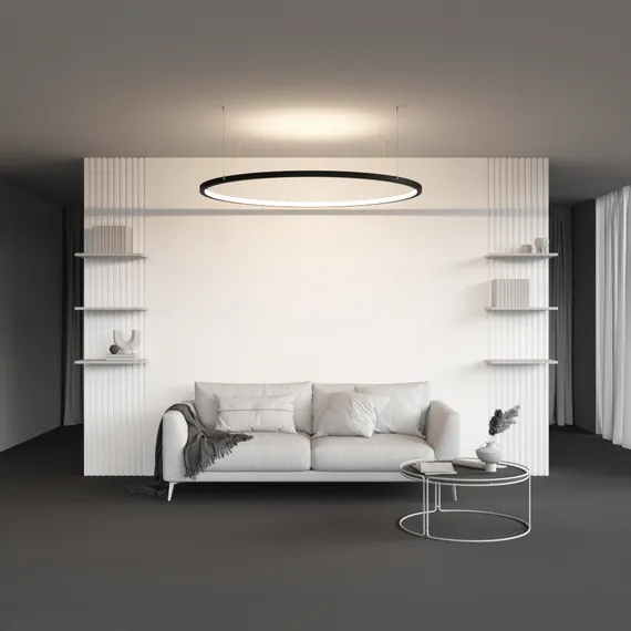 Радиусный профиль 35x35 D1500мм внутренний 1/4 круга черный Led Strip alm-3535r-b-in-90°-1.5m