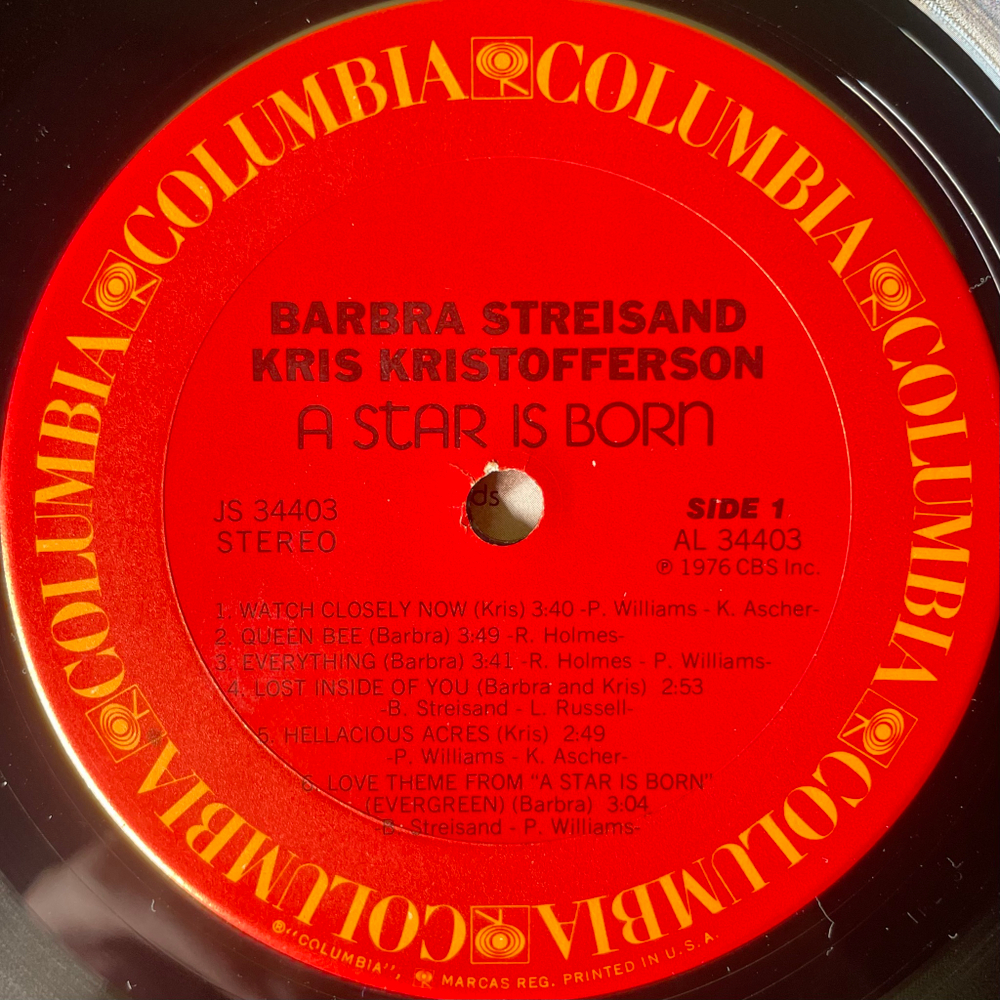 Streisand, Kristofferson ‎– A Star Is Born (США 1976г.)
