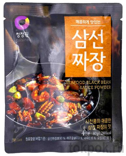 Основа для приготовления соуса из черных бобов Чачжан со вкусом морепродуктов Daesang, 80 гр
