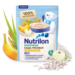 Каша Nutrilon молочная Рисовая яблоко-банан 200г с 6 месяцев