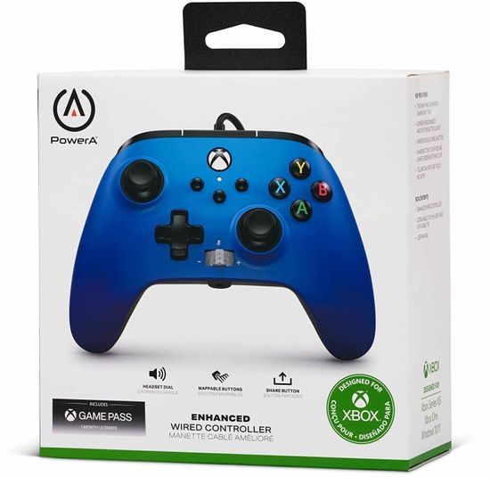 Геймпад проводной PowerA Enhanced Wired Controller Sapphire Fade (1522665-01)