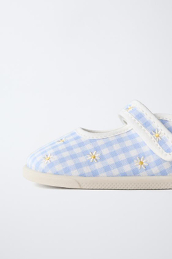 ZARA ТУФЛИ МЭРИ-ДЖЕЙН С ВЫШИВКОЙ И ЭФФЕКТОМ БОСОЙ СТОПЫ, РАЗНОЦВЕТНЫЙ