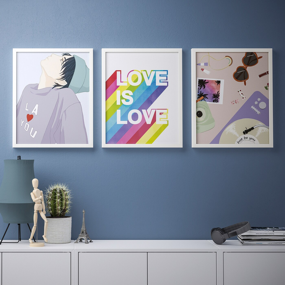 IKEA BILD  (ИКЕА БИЛД)  -  Плакат, любовь есть любовь, 40x50 см