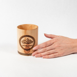 Деревянный стакан для напитков из Кедра с возможность гравировки. C51