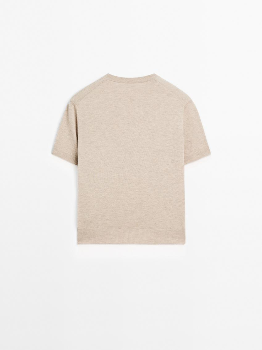 Massimo Dutti Свитер из смесовой шерсти, норка