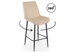 Барный стул Woodville Седа 360 бежевый (zd 210), черный np, ножки черные