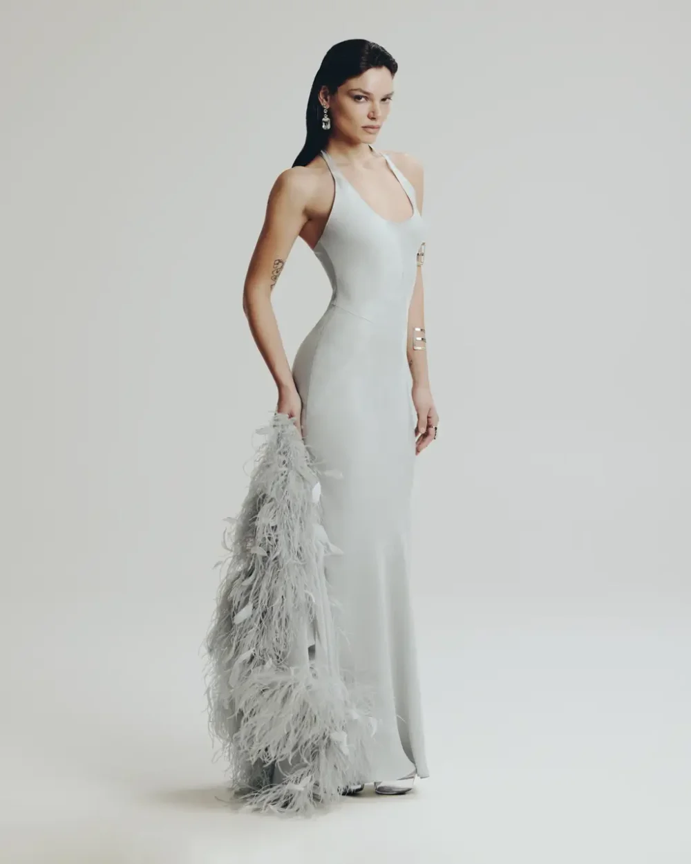 Платье серебро