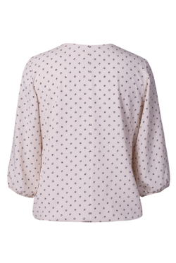 Блузка женская 3297ЛП, бежевый алфавит #176Бал093297ЛП