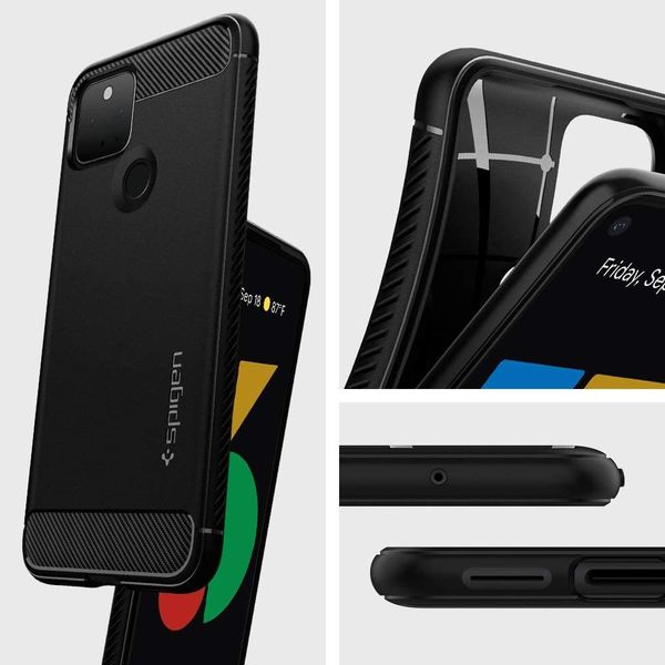 Чехол Spigen Rugged Armor для Google Pixel 5 Case (2020) - Matte Black