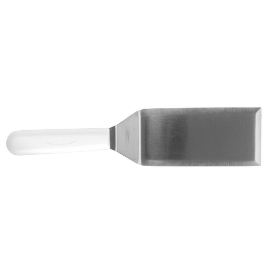 Лопатка 15,5*7,5 см острые края 32 см нерж. с пласт. ручкой черная Proff Chef Line
