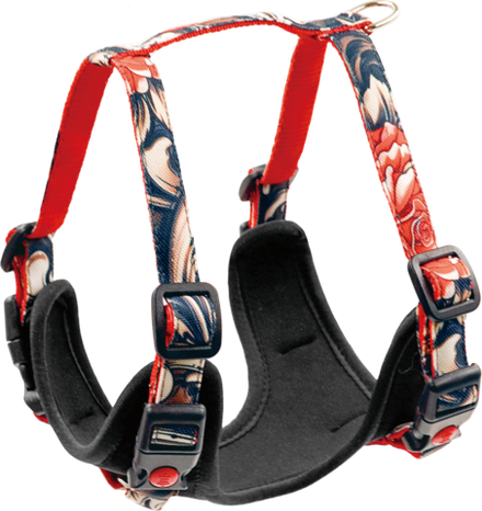 Шлейка ART LINE L, неопрен, капрон с принтом ТАТУ, 20 мм, ОГ 70-80 см, ОШ 50-60 см