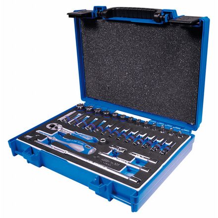 Цена на KING TONY (2534MRV) Набор торцевых головок с принадлежностями 1/4", 6-гранные, 4-14 мм, 34 предмета