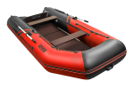 Броня-340 СК слань+киль красный-черный (Лодка ПВХ под мотор с усилением)