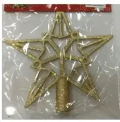 Звезда на ёлку 20*20 см «Путеводная», Шампань