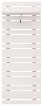 Вешалка настенная 40х18х104, Джосси, панель-вешалка для одежды, в прихожую, гараж, баню, массив сосны, белый, Dipriz