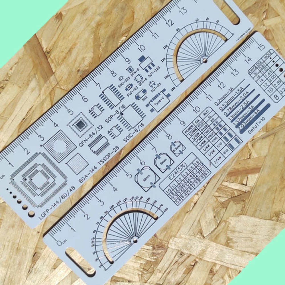 Линейка белая DIY 15 см