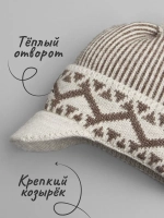 Шапка для мальчика с козырьком на осень