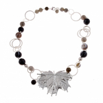 Колье лист Ester Bijoux Канадский Клён CL1060-S BW
