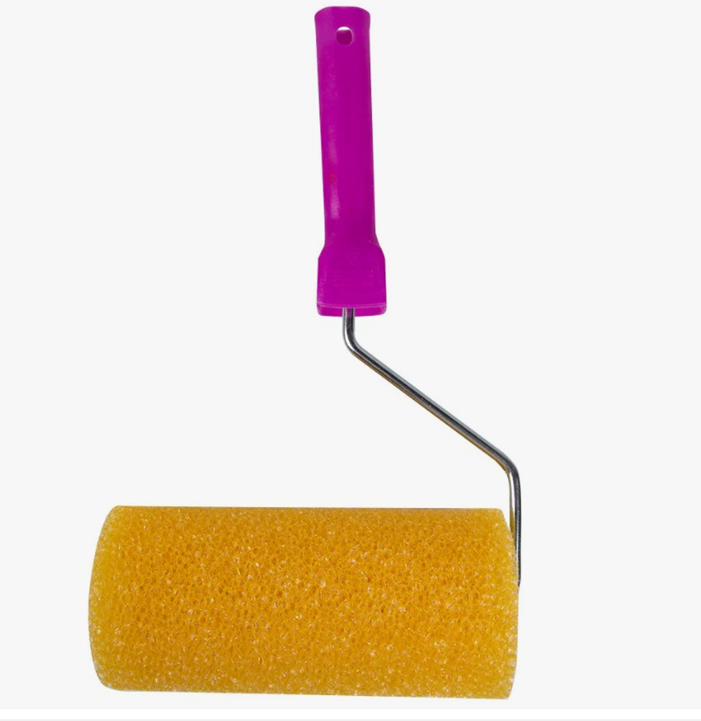 Валик Структурный Поролон "ГРУБЫЙ" D80/180 мм Бюгель 6 мм (в сборе) "Krafor" 088-0180