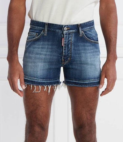 Джинсовые шорты Dsquared2 x Rocco Dsquared2 - голубой(S71MU0792 S30664)