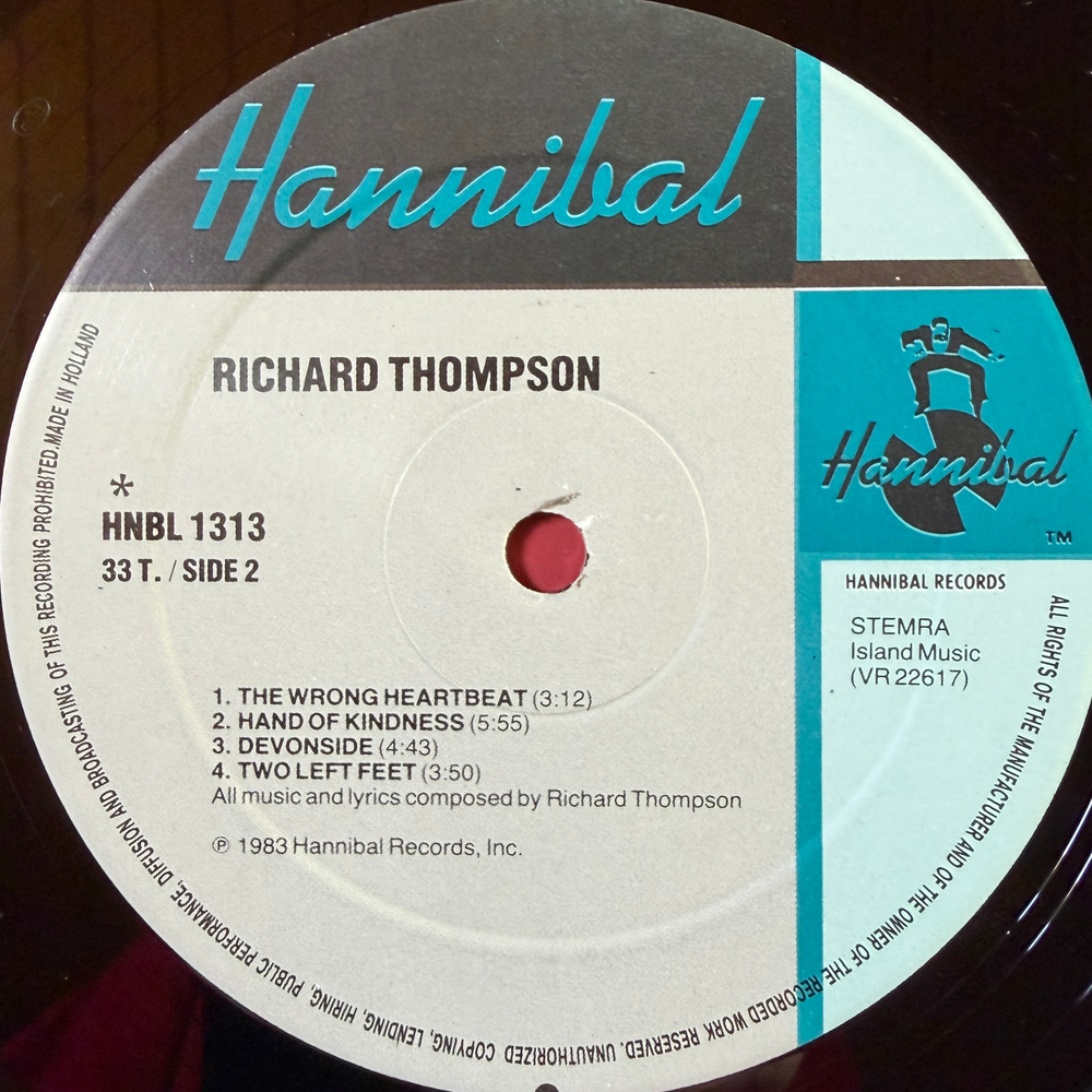 Richard Thompson ‎– Hand Of Kindness (Голландия 1983г.) Т