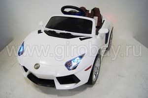 Детский электромобиль River Toys LAMBO E002EE белый