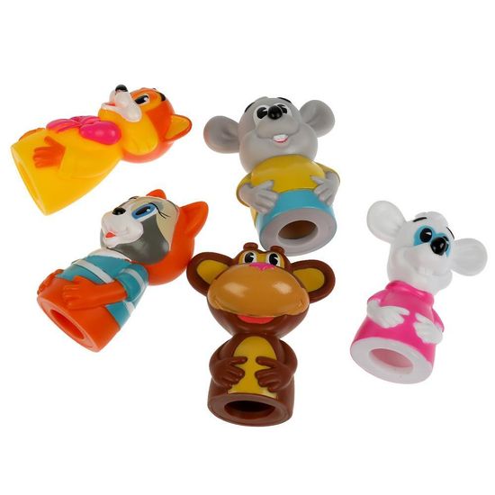 Игрушка пластизоль для купания пальчиковый театр герои ЭКРАН в блист. КАПИТОШКА