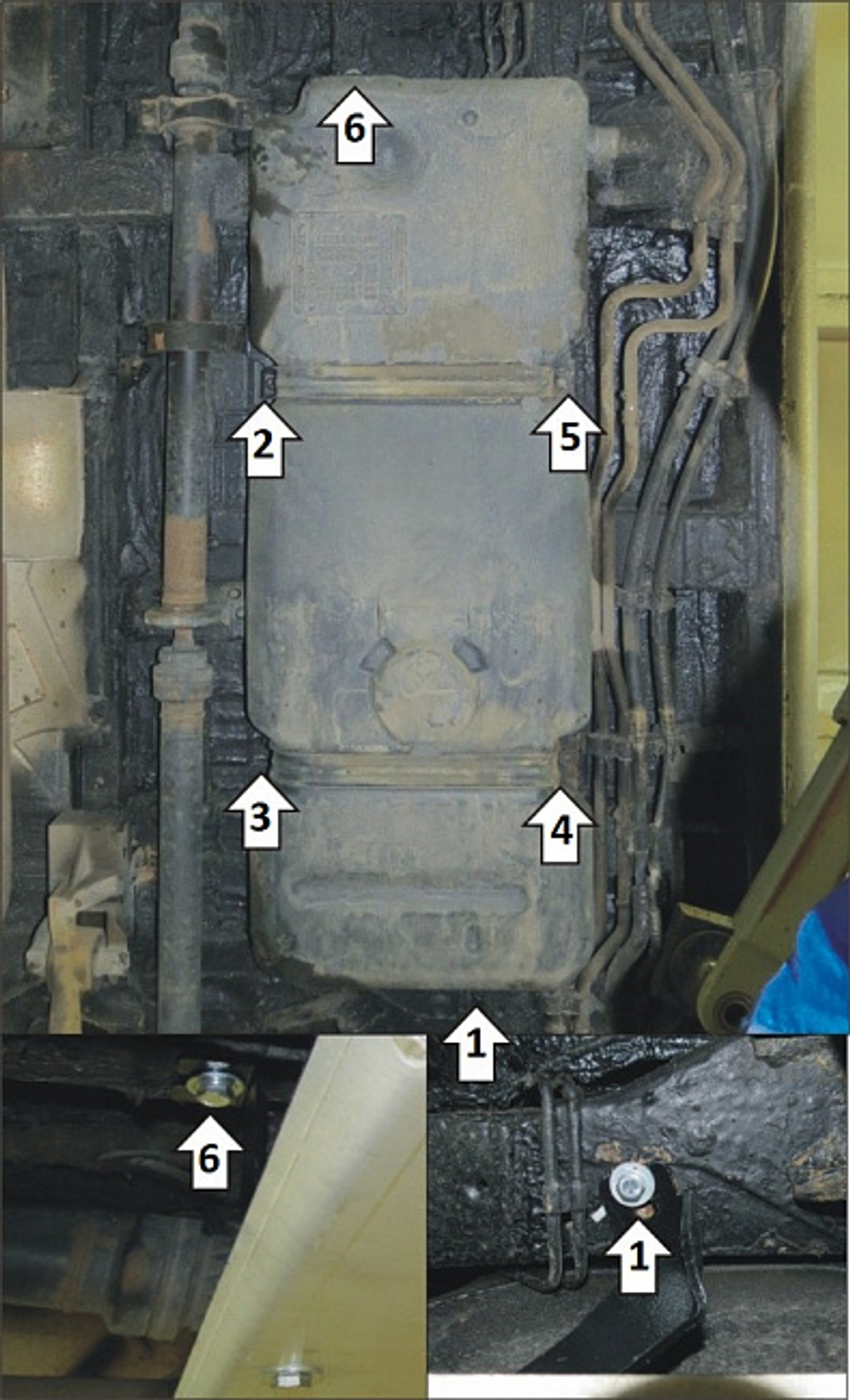 Защита топливного бака (5 мм, алюминий) для Mercedes Viano 2009-2014, Mercedes Vito 2009-2014 Motodor.31204