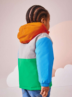 Куртка непромокаемая с капюшоном для мальчика Next Q53-240, Серый, Зеленый, Синий