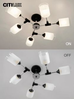 Citilux Эрик CL136165 Люстра потолочная Чёрная