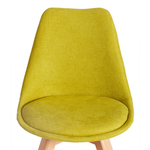 Стул TULIP SOFT (mod. 053V) дерево/пластик/ткань, 49,5 x 54,5 x 84 см, Светло-зеленый (Light green) LY1701-8