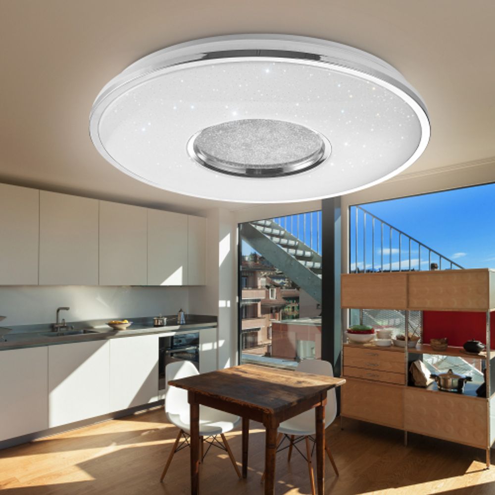 Светильник потолочный светодиодный ЭРА Классик с ДУ SPB-6-70-RC Crystal 70Вт 3000-6500К 4800Лм | Светильники SPB-6 с ДУ